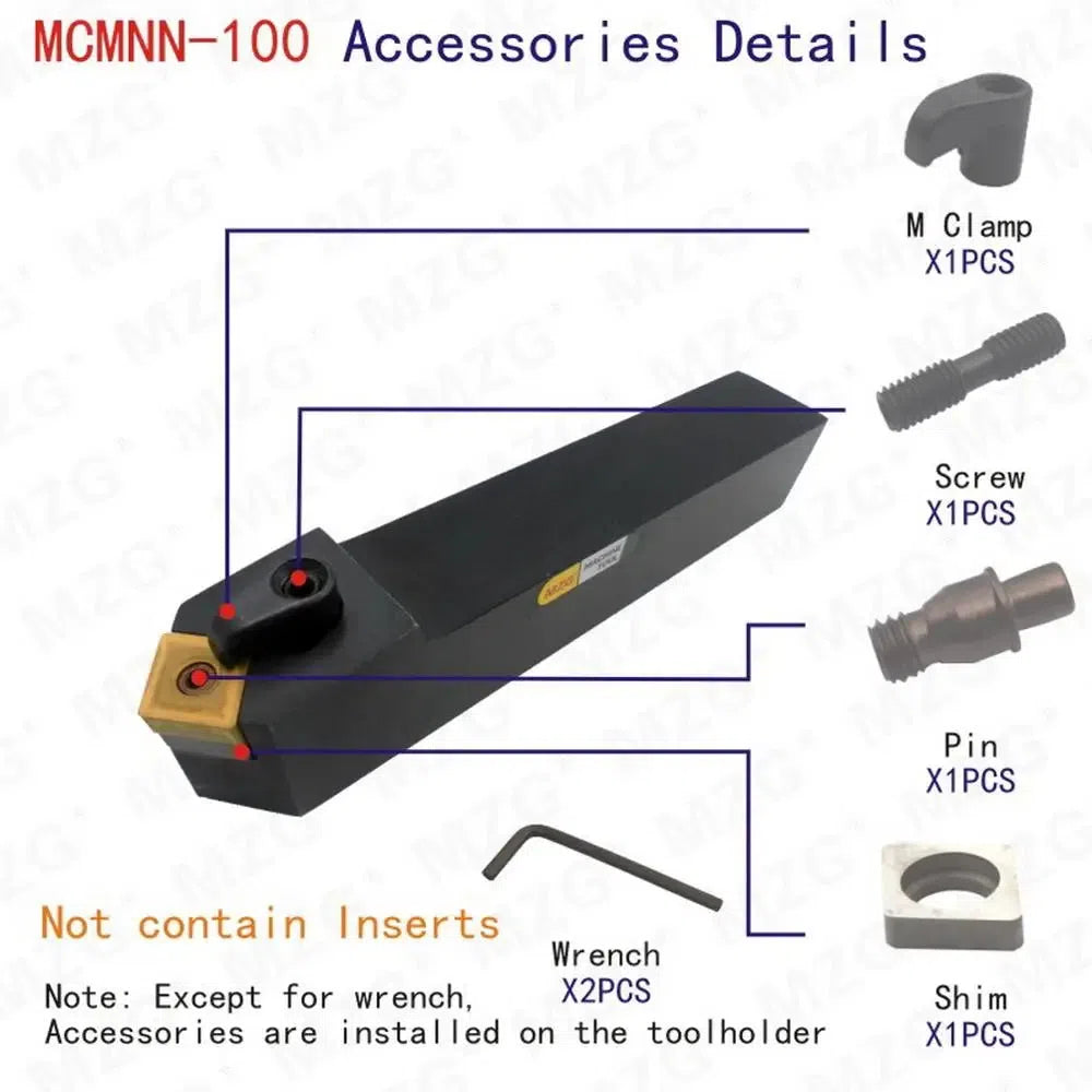 25, 16, 20 мм MCMNN-100, держатель резца, наружные держатели инструментов, расточное устройство для металлообработки, держатели инструментов CNMG