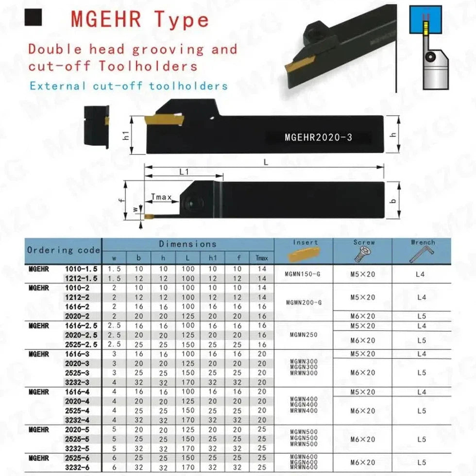 MGEHR2525-5T40 Глубинный резак CNC, токарный внешний разделительный и канавочный держатель инструментов для режущих инструментов MGMN.