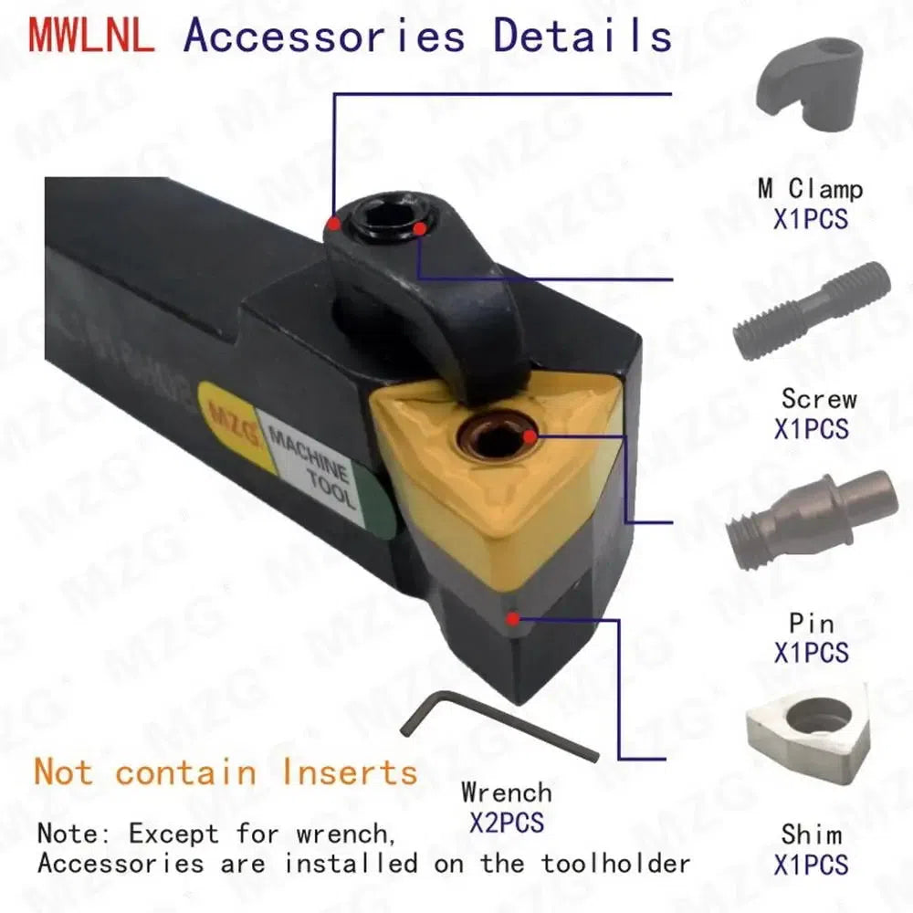 MWLNL 2020, токарный резец для металлообработки, размеры 25мм, 16, 20 мм, расточной резец, карбидный держатель инструмента, наружный