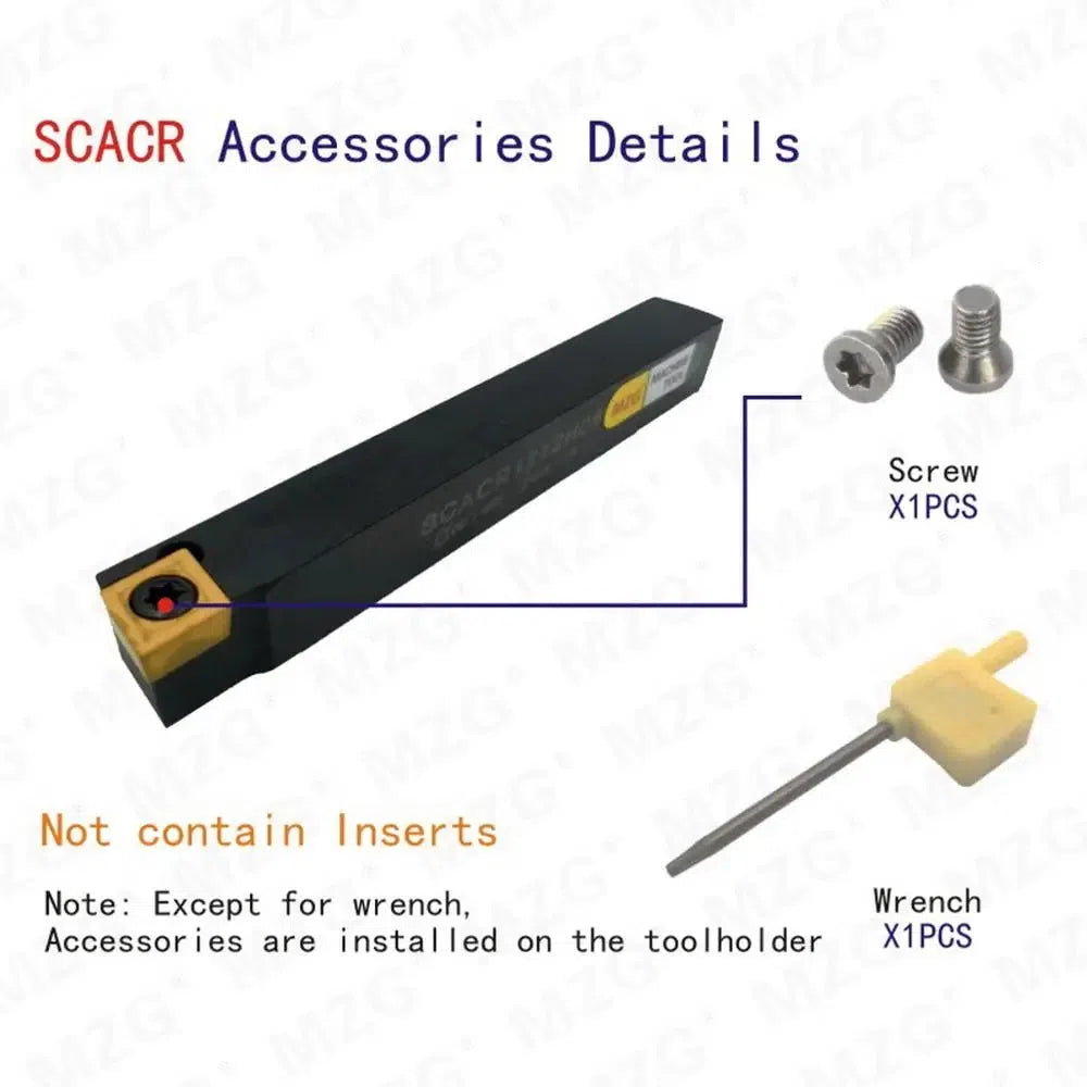 10mm 12mm SCACR 1010 CNC Поворотный держатель инструмента для токарного станка, режущая часть для обработки отверстий, зажимной стальной держатель для внешней расточки с вставками CCMT.