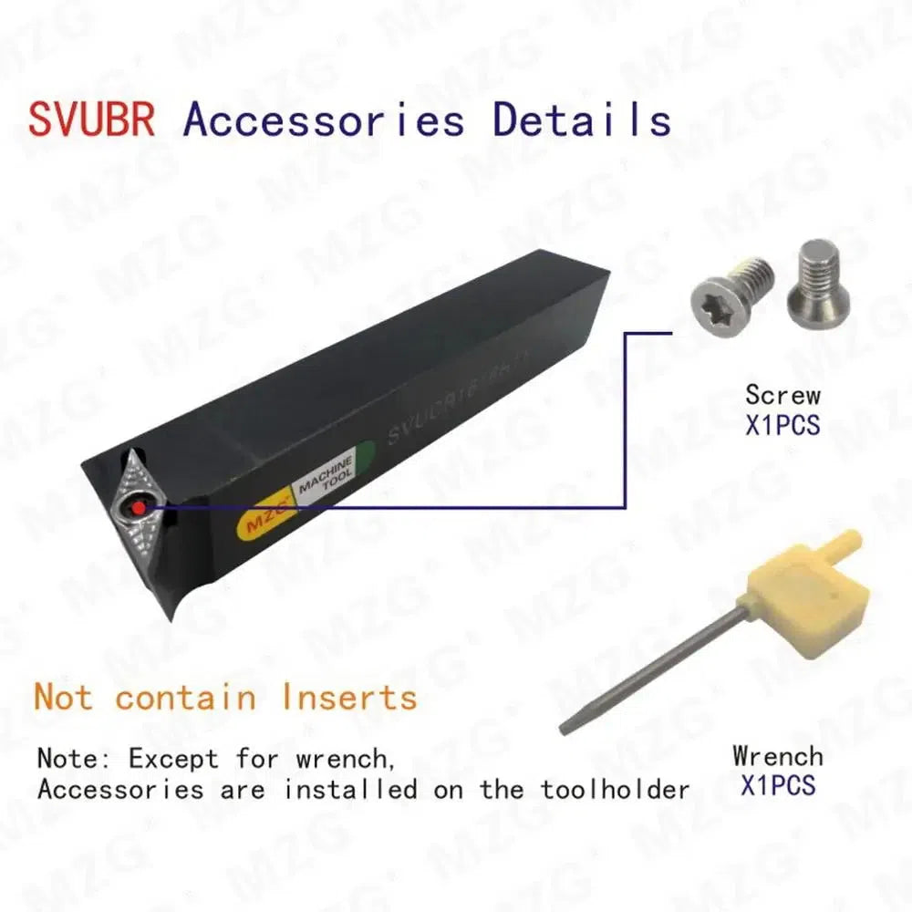 SVUBR 20, 20, 16*16, держатель резца, тип S, расточное устройство, пластины VBMT, держатель для наружной токарной обработки