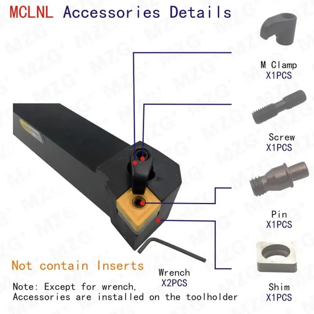 MCLNL 1616, держатель резца, размеры 20мм, 25мм, 32мм, наружные инструменты, держатели резцов для металлообработки