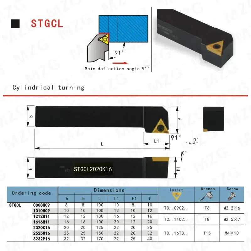 CNC 12мм, 16мм STGCL, наружный инструмент, пластины TCMT, держатель резца, расточной резец, стальной держатель инструмента