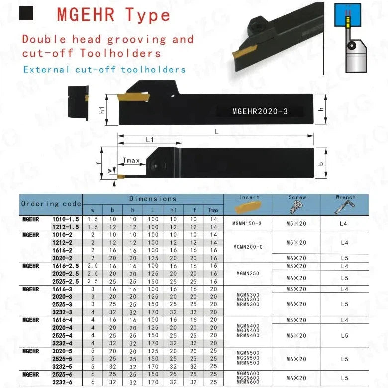 MGEHR Ширина канавки 2.0 3.0 4.0 MM CNC Резец для обработки, режущие держатели инструментов для разделения и канавки.