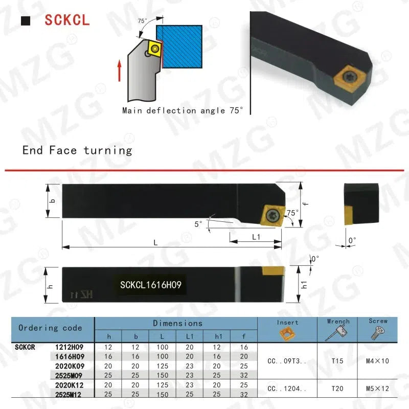 12mm 16mm SCKCL 2020 CNC Поворотный держатель инструмента для токарного станка, режущая часть для обработки отверстий под вставку CCMT с зажимным стальным держателем.