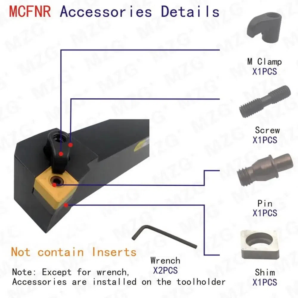 MCFNR, правосторонний, размеры 25, 16, 20 мм, держатель резца CNMG, наружные инструменты, держатель для резки металла