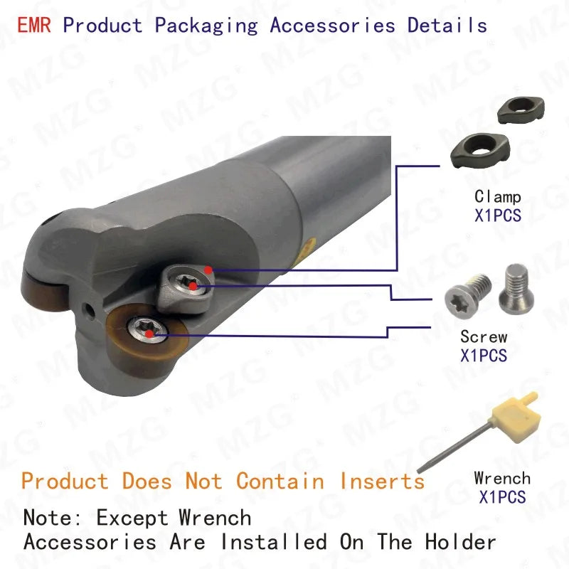 EMR 20MM 25MM 32MM с твердосплавными вставками RPMT RPMW, круглая фреза для фрезерования.