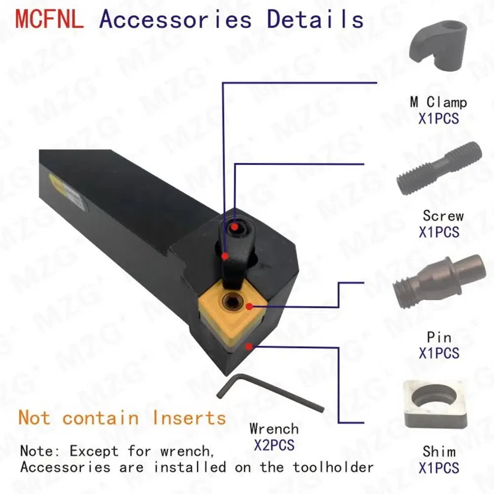 MCFNL 2020 Левосторонний 20mm 25mm CNC Внешний поворотный держатель инструмента для токарного станка, расточной металлорежущий держатель инструмента.