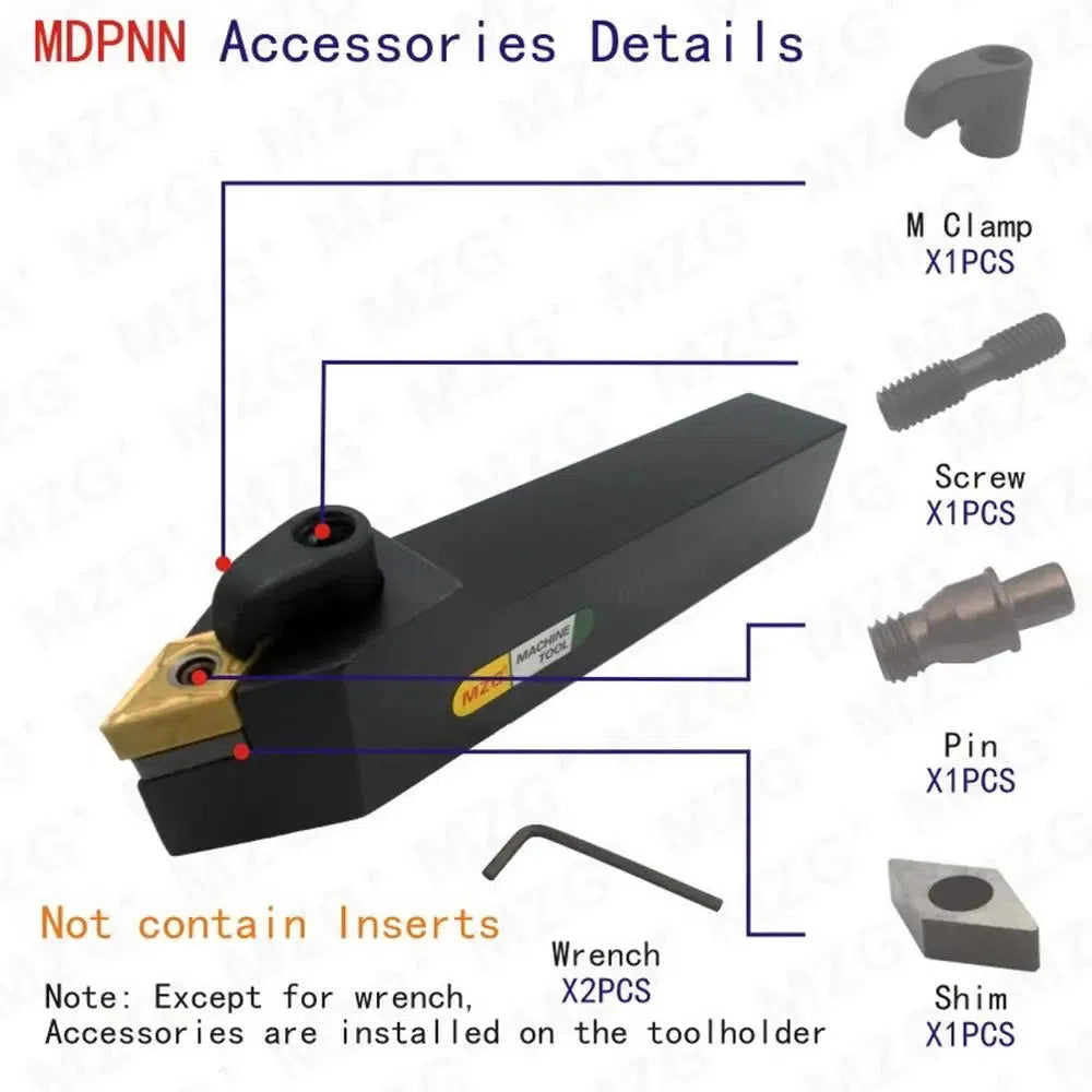 16мм, 20мм, 25мм MDPNN, держатель резца, наружные инструменты для токарной обработки, держатели резцов VNMG