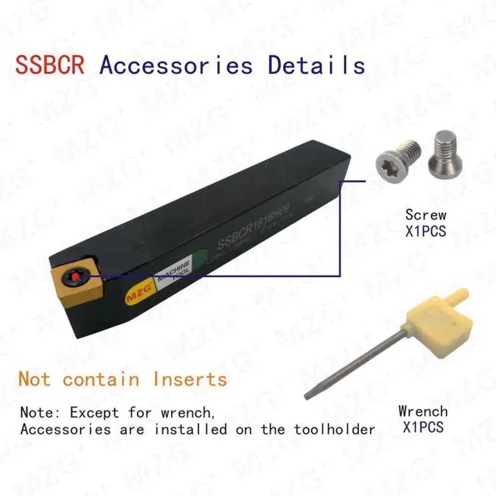 CNC 12mm 16mm SSBCR Поворотный держатель инструмента для токарного станка, режущая часть с вставками SCMT из твердого сплава для внешней расточки, зажимной стальной держатель.