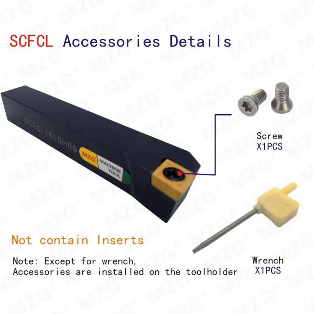 12mm 16mm SCFCL 1616H09 CNC Поворотный держатель инструмента для токарного станка с зажимным стальным держателем для внешней расточки.