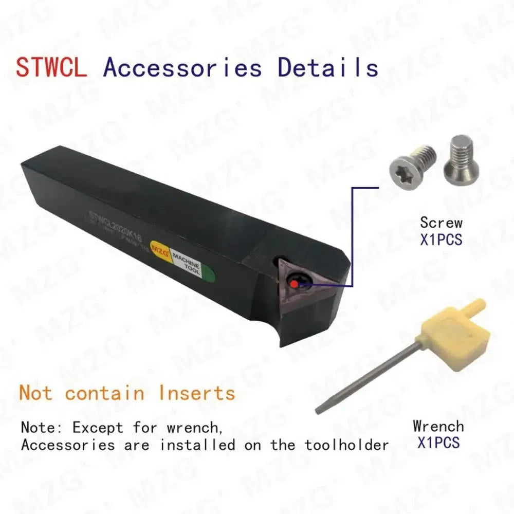 CNC 12mm 16mm STWCL 2020 Внешний поворотный держатель инструмента для токарного станка с вставками TCMT из твердого сплава, режущая часть для расточного станка с зажимным стальным держателем.