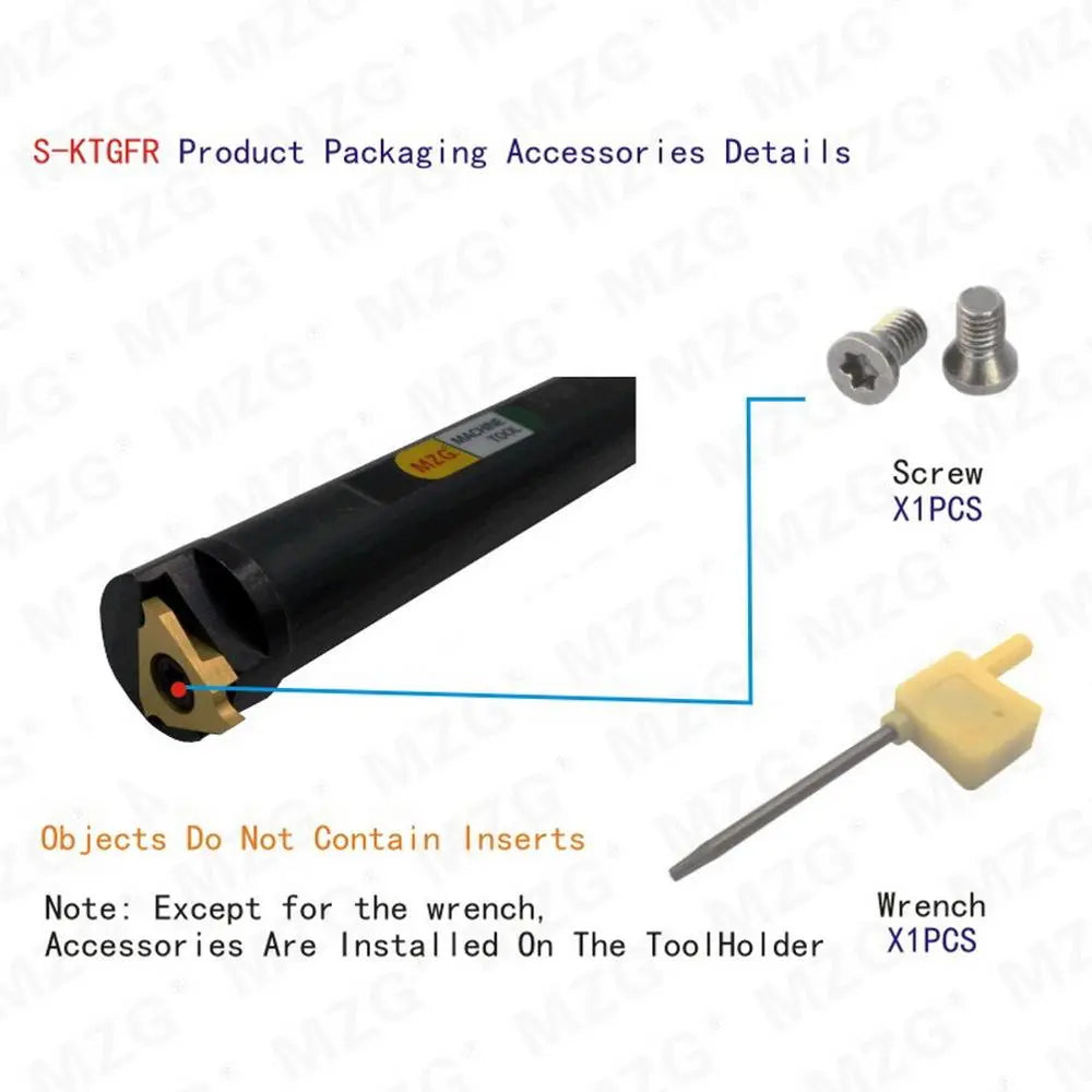 Внутренний KTGFR 16 20 25 мм Держатели инструментов для канавочной обработки, CNC Резец для разделения и лицевой канавки с вставками TGF 32L.
