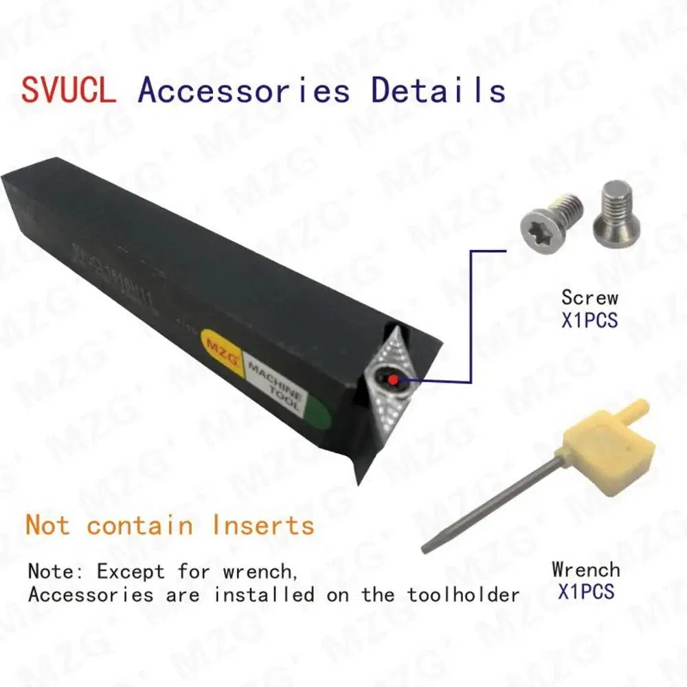 SVUCL 1616, 2020, тип S, держатель расточного инструмента, твердосплавные пластины VCMT, держатель резца, для токарного станка с ЧПУ, наружный