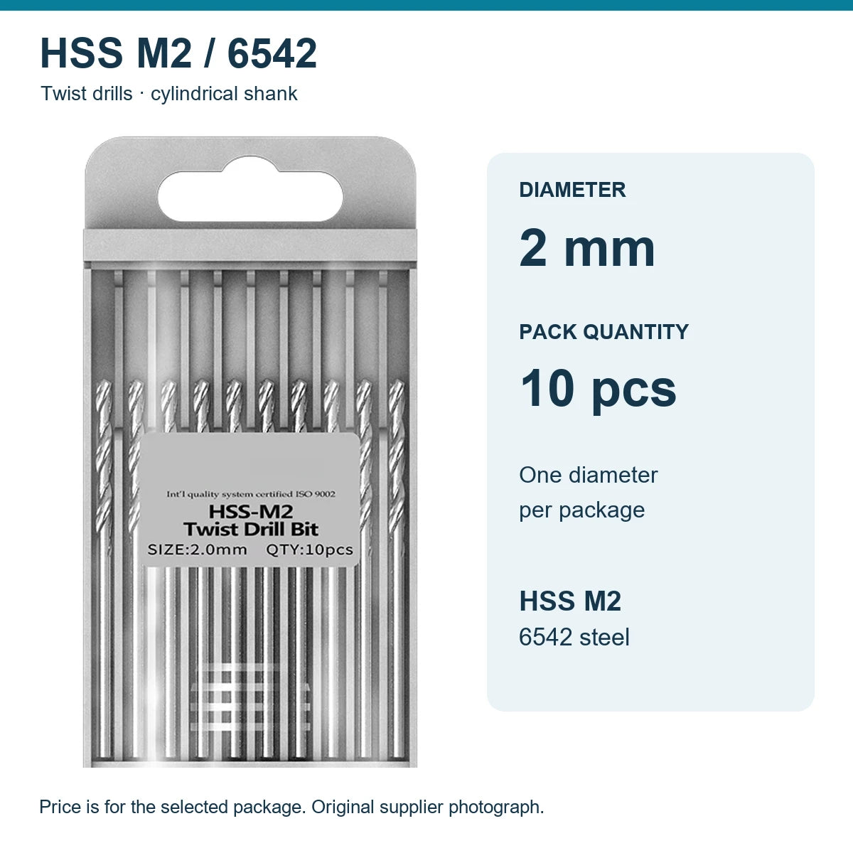 Свердла HSS M2 (6542), Ø1–13 мм — упаковки 5 і 10 шт.