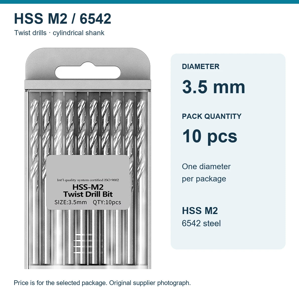 Свердла HSS M2 (6542), Ø1–13 мм — упаковки 5 і 10 шт.