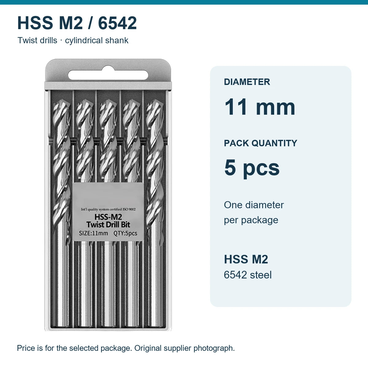 Свердла HSS M2 (6542), Ø1–13 мм — упаковки 5 і 10 шт.