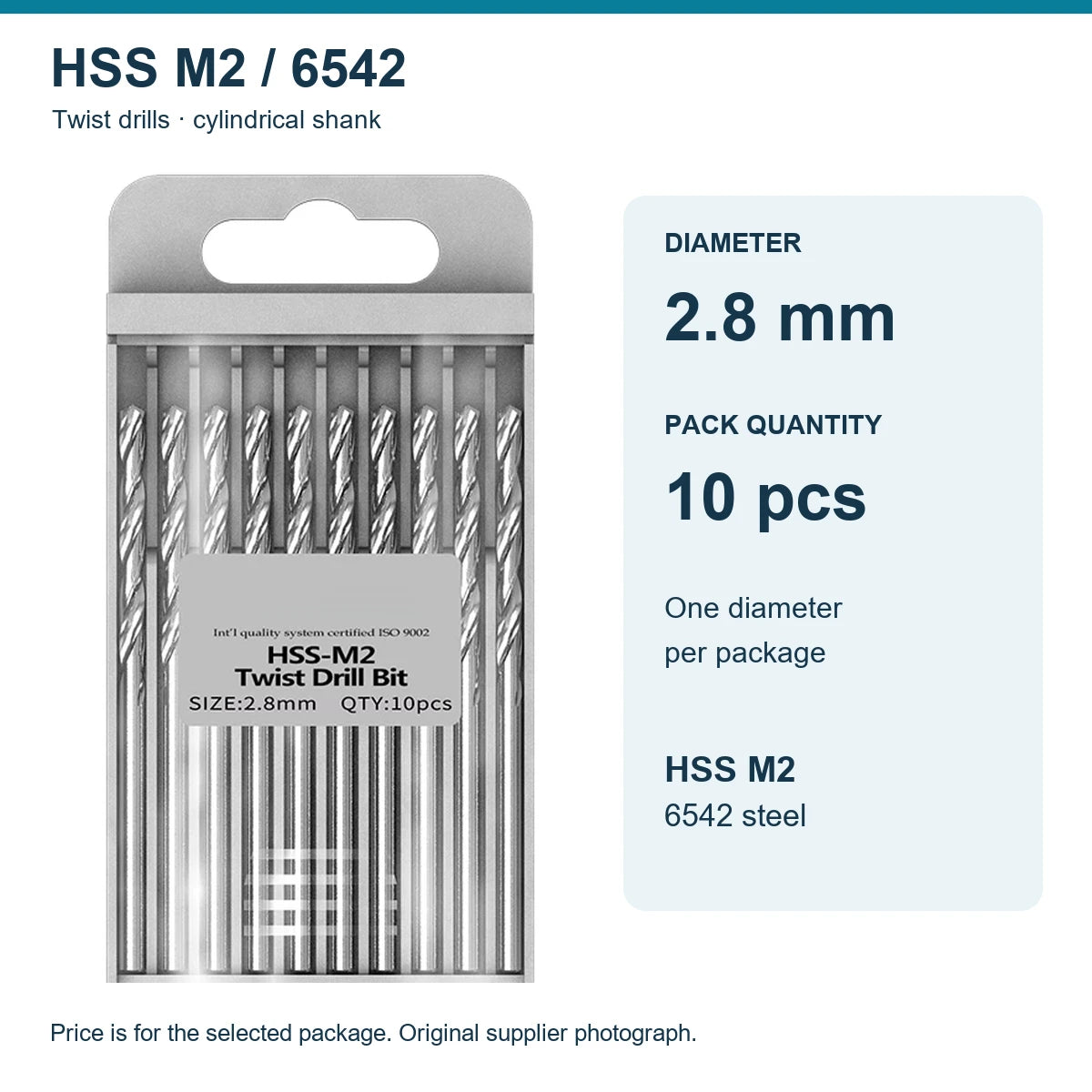 Свердла HSS M2 (6542), Ø1–13 мм — упаковки 5 і 10 шт.