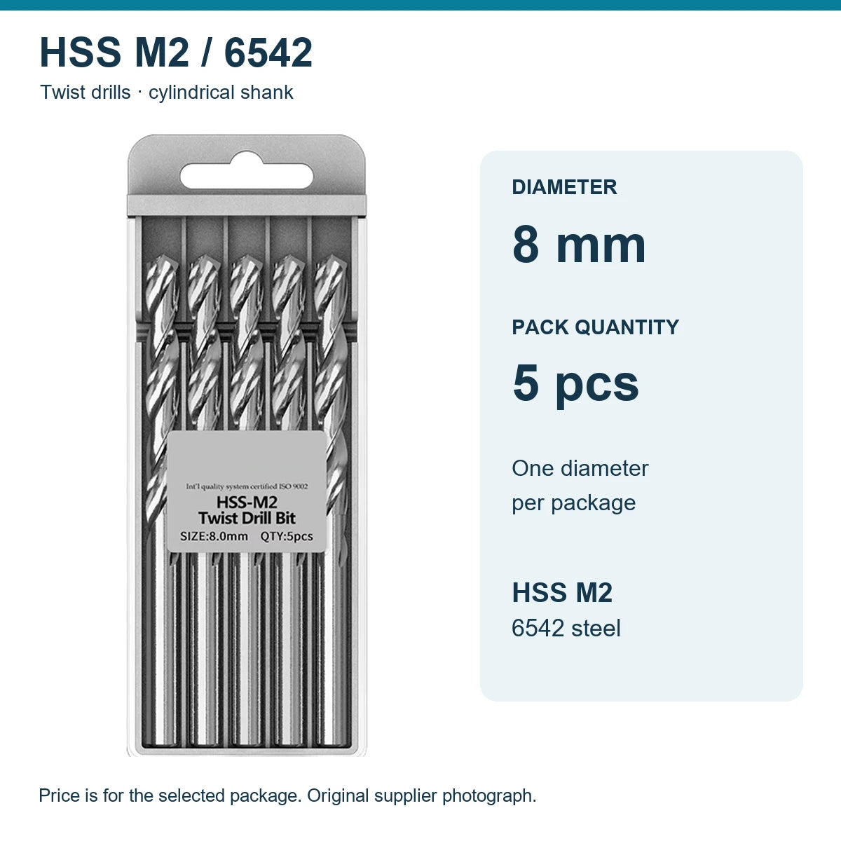Свердла HSS M2 (6542), Ø1–13 мм — упаковки 5 і 10 шт.