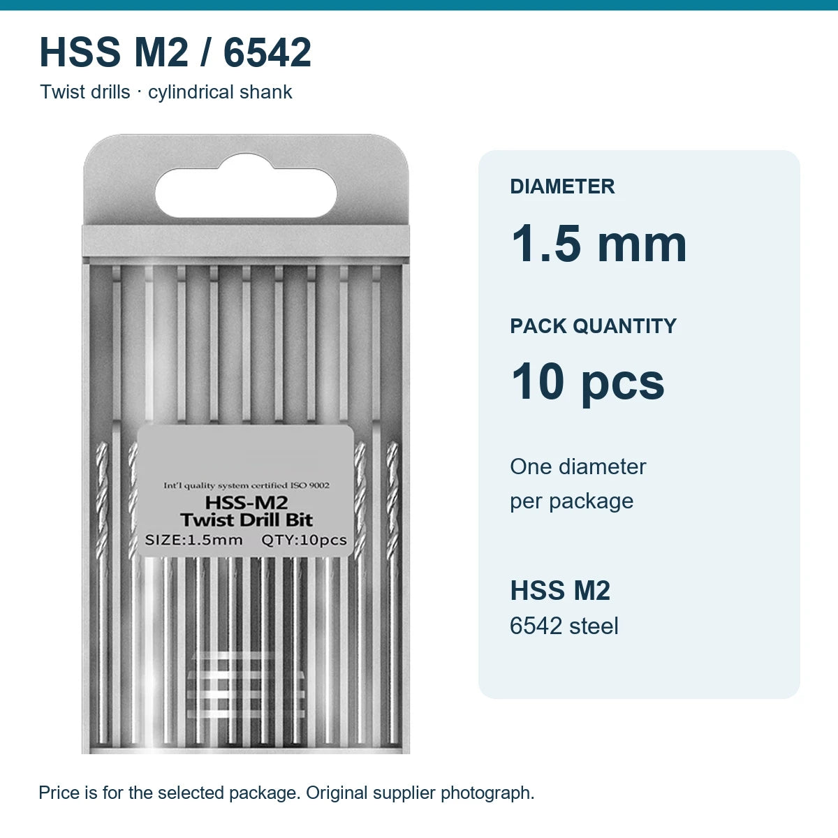 Свердла HSS M2 (6542), Ø1–13 мм — упаковки 5 і 10 шт.