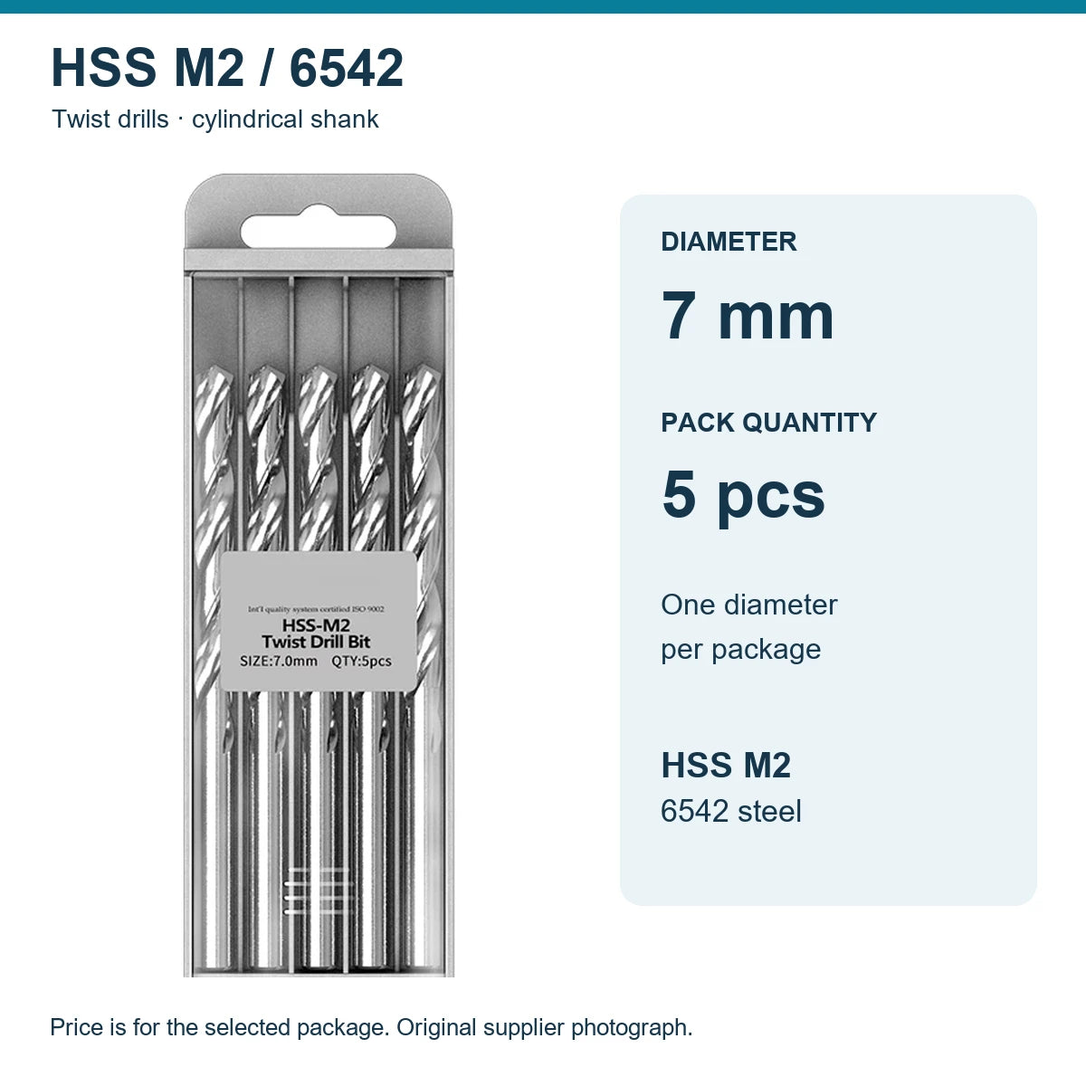 Свердла HSS M2 (6542), Ø1–13 мм — упаковки 5 і 10 шт.