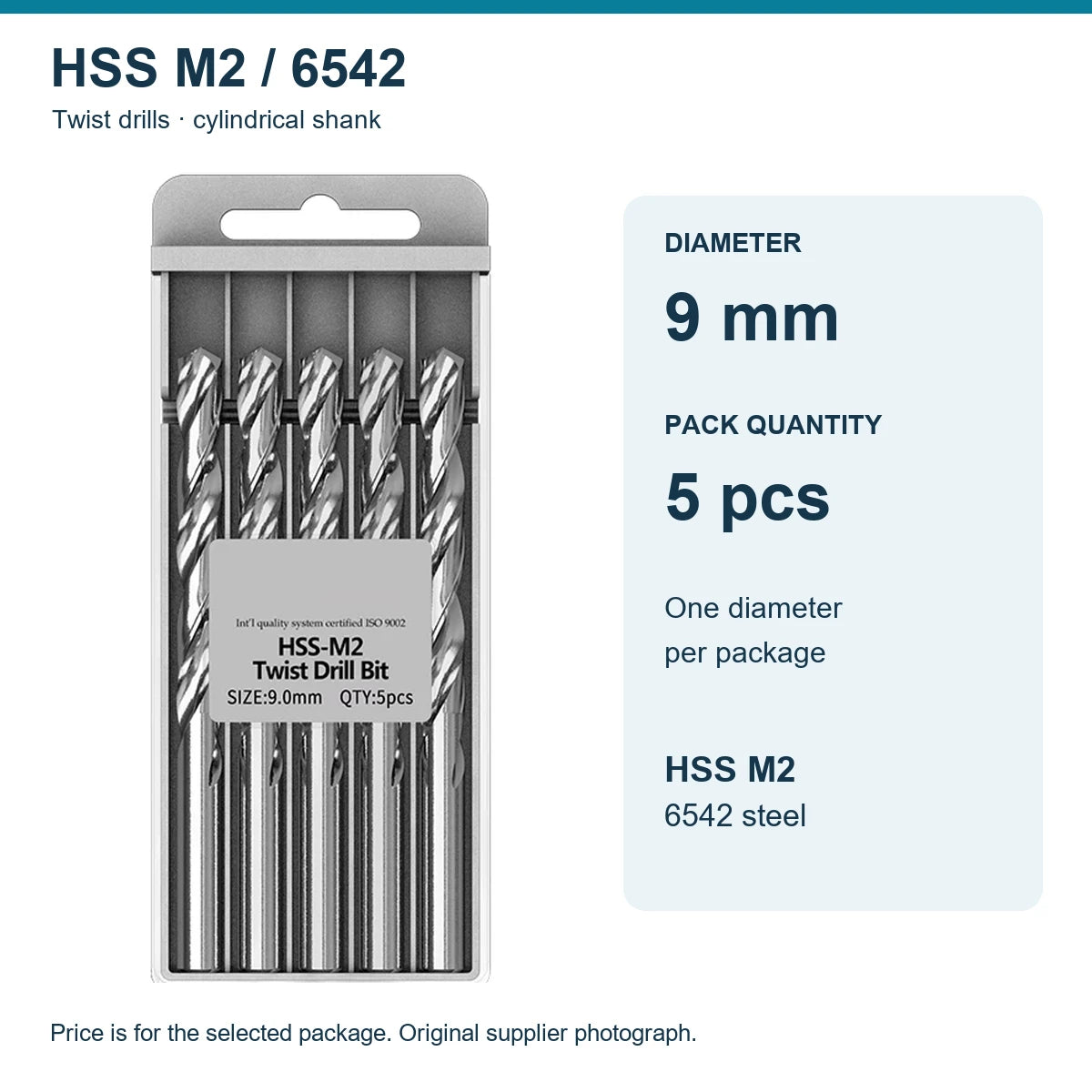 Свердла HSS M2 (6542), Ø1–13 мм — упаковки 5 і 10 шт.