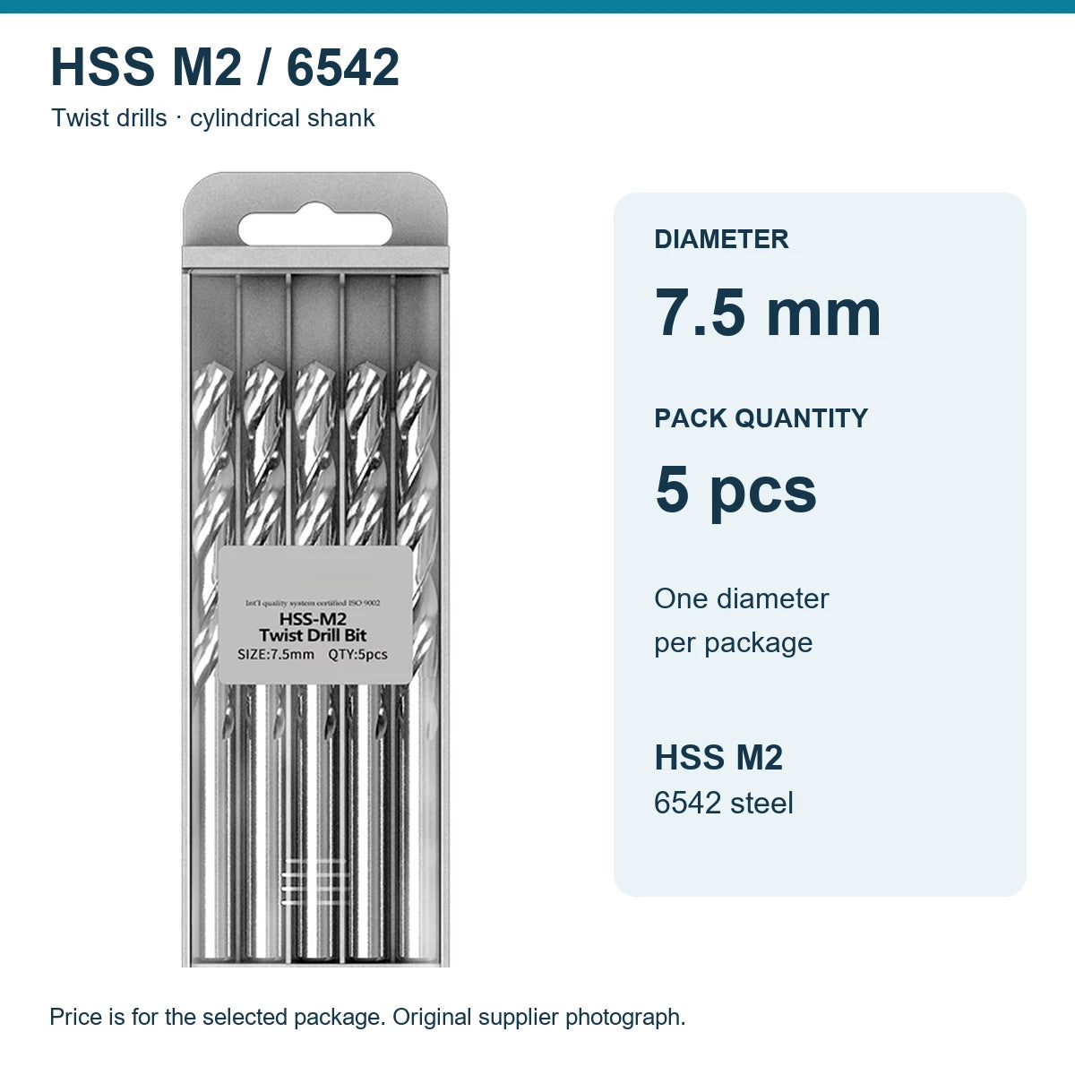 Свердла HSS M2 (6542), Ø1–13 мм — упаковки 5 і 10 шт.