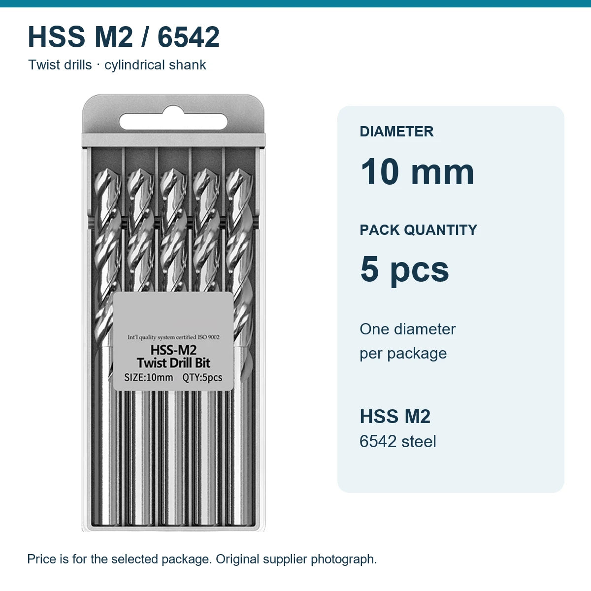 Свердла HSS M2 (6542), Ø1–13 мм — упаковки 5 і 10 шт.