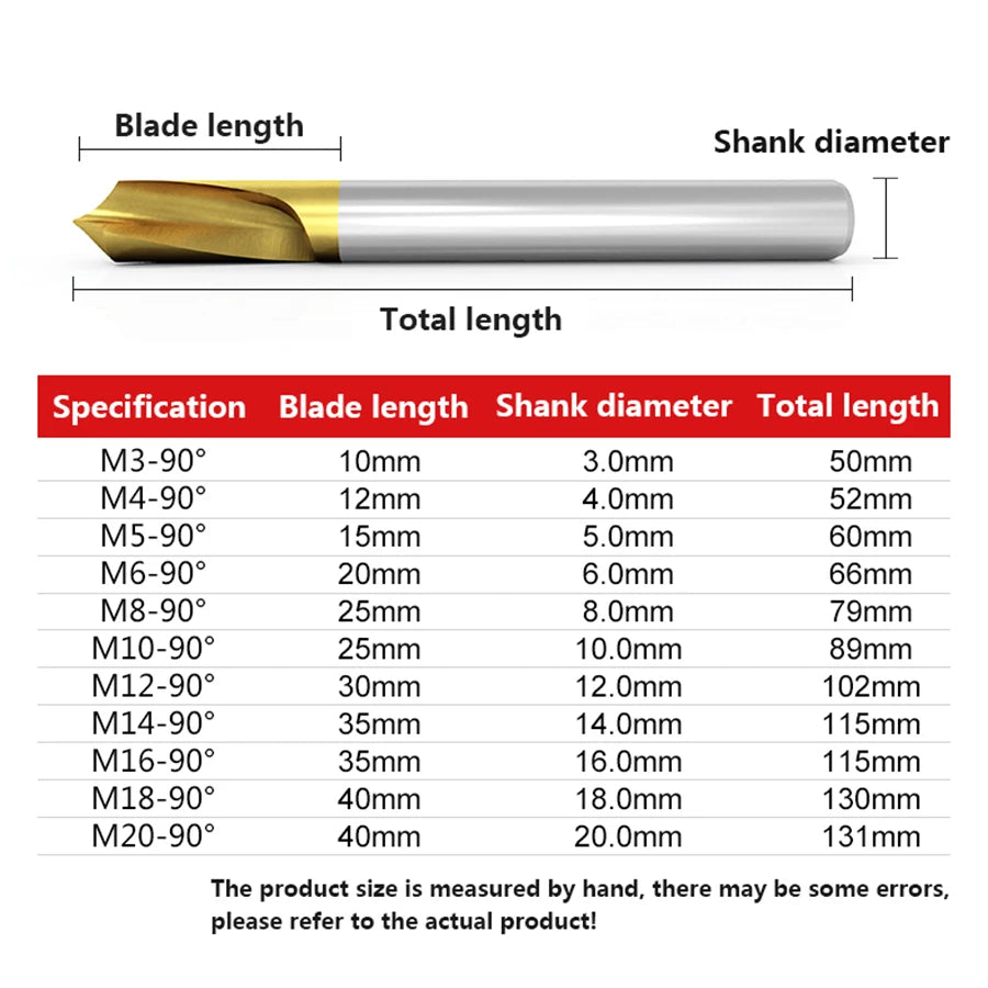 Титановое центрирующее сверло 90 градусов, зенкер для нержавеющей стали, обрабатывающий центр, композитные позиционирующие сверла.