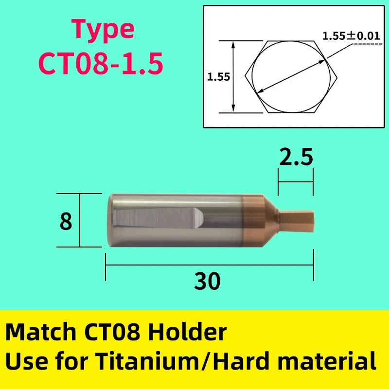 CT08: карбид-титановый ротационный инструмент с хвостовиком 8 мм для титана и твердых сталей