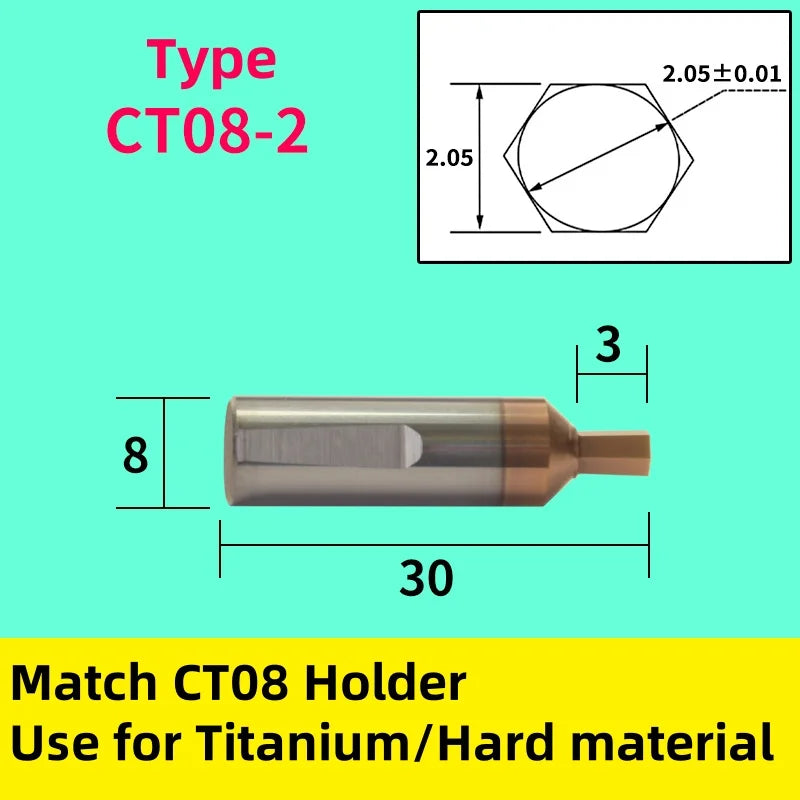 CT08: карбид-титановый ротационный инструмент с хвостовиком 8 мм для титана и твердых сталей