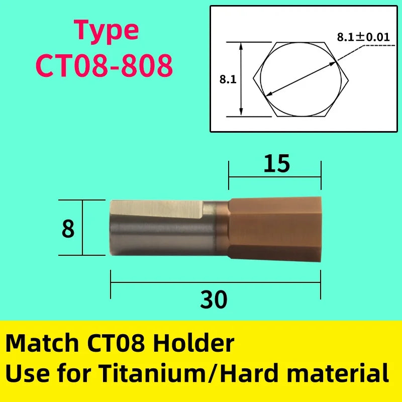 CT08: карбид-титановый ротационный инструмент с хвостовиком 8 мм для титана и твердых сталей