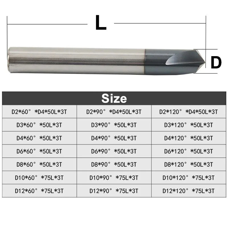 Вольфрамовое центрирующее сверло, 60/90/120 градусов, 3 спиральные режущие канавки, карбидное ЧПУ, фасонный резец для алюминия, стали, металла.