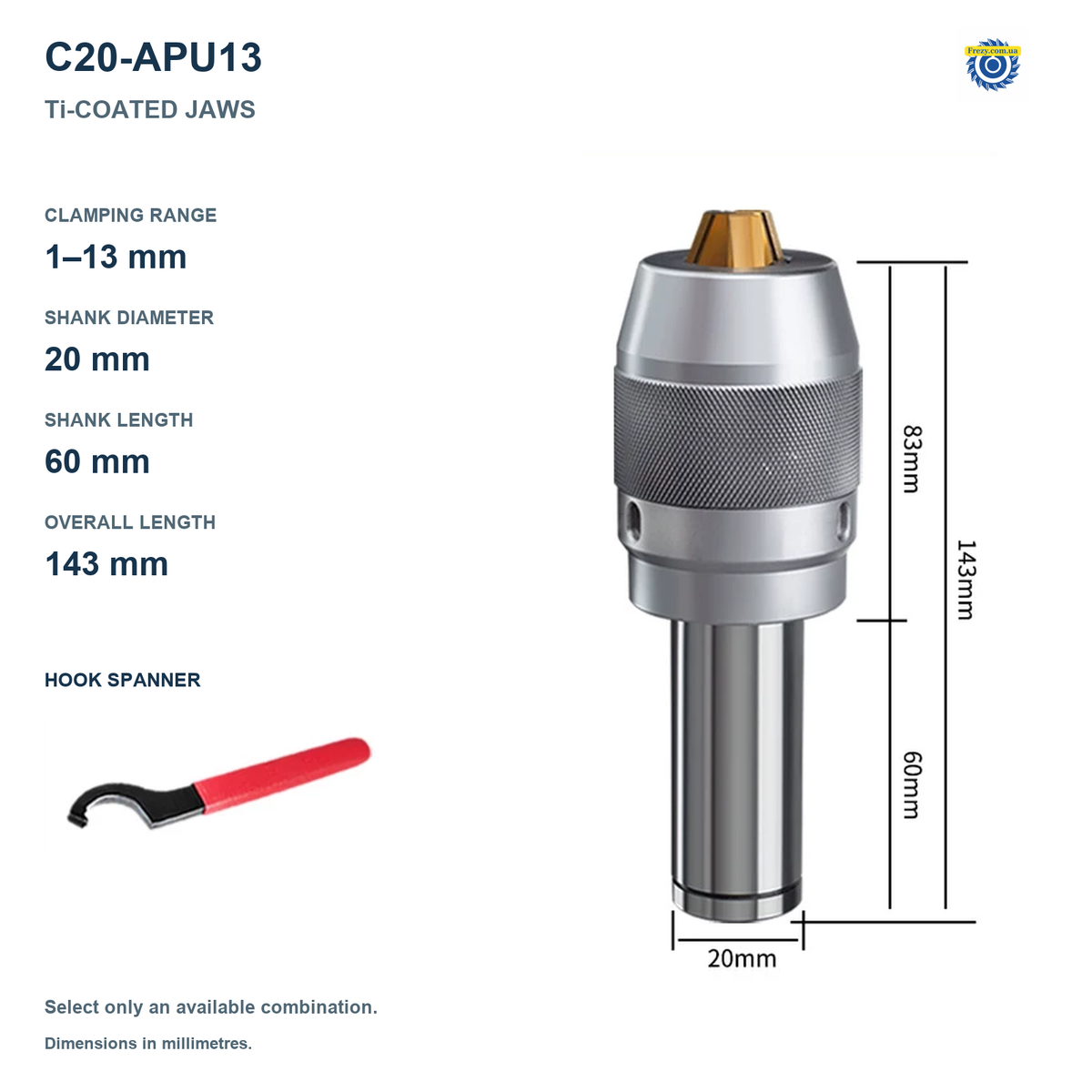 Самозажимные сверлильные патроны C20/C25/C32 — APU13/APU16