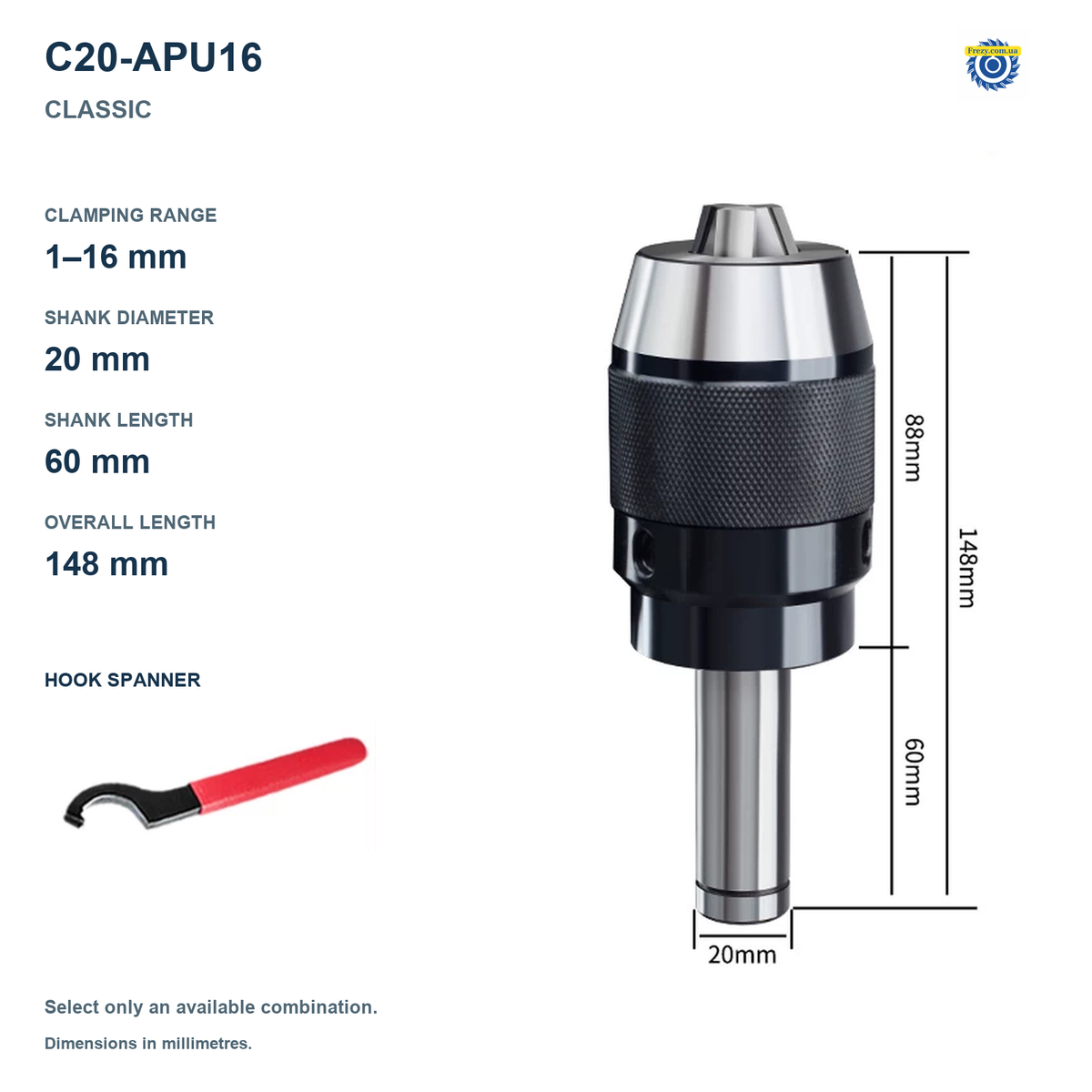 Самозажимные сверлильные патроны C20/C25/C32 — APU13/APU16