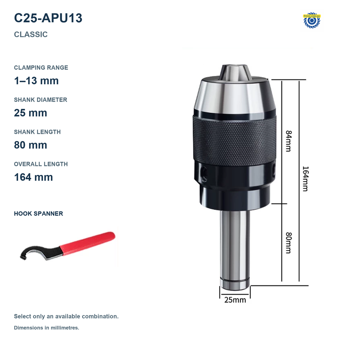 Самозажимные сверлильные патроны C20/C25/C32 — APU13/APU16