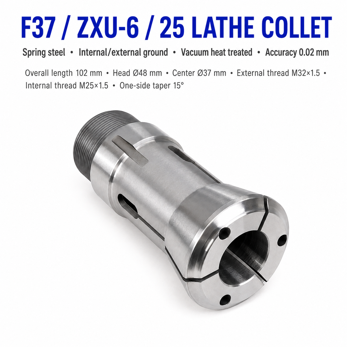 Цанга для токарного верстата F37, ZXU-6, 25