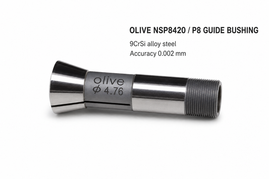 Напрямна втулка OLIVE для токарного автомата NSP8420 / Nomura P8 — напрямна втулка OLIVE NSP8420 / Nomura P8, сталь 9CrSi, точність 0.002 мм