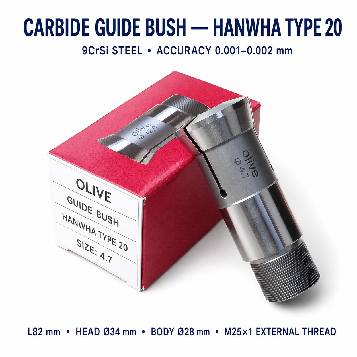 Твердосплавна напрямна втулка Olive Hanwha тип 20