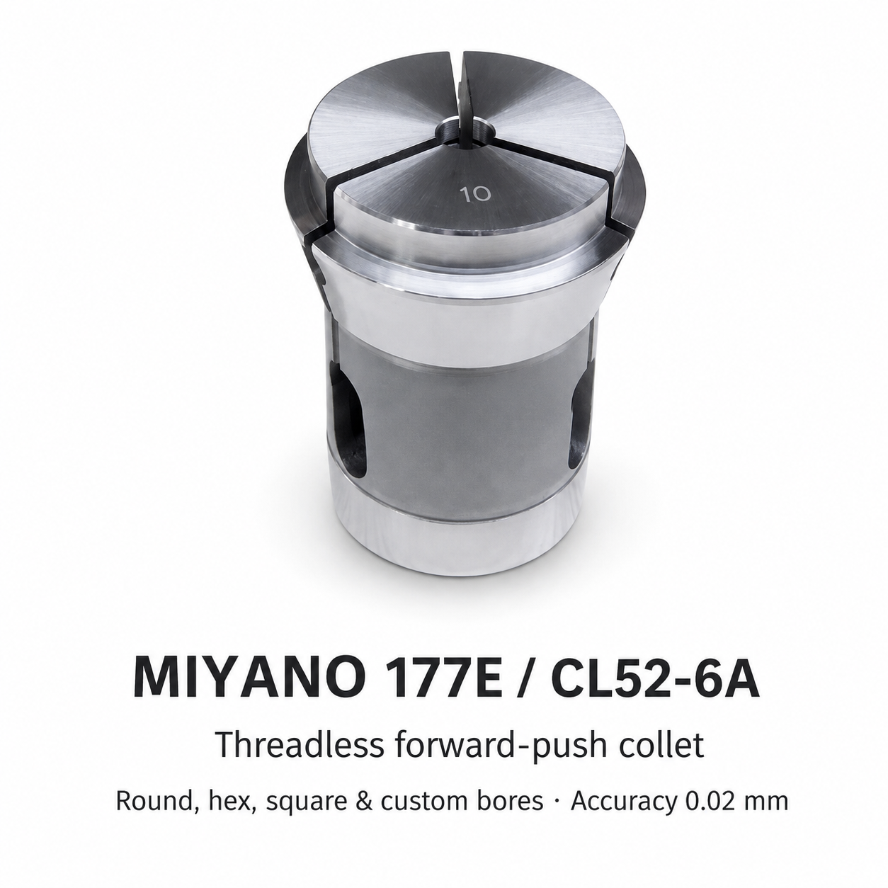 Цанга Miyano 177E / CL52-6A без різьби, переднього затиску