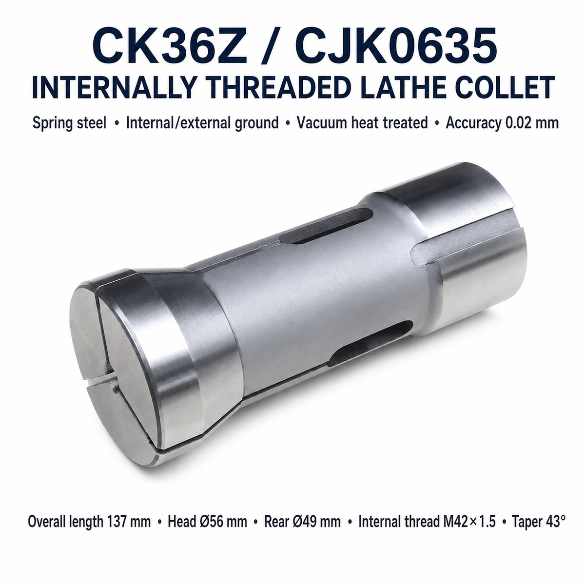Цанга для токарного верстата CK36Z, CJK0635, 620, 625