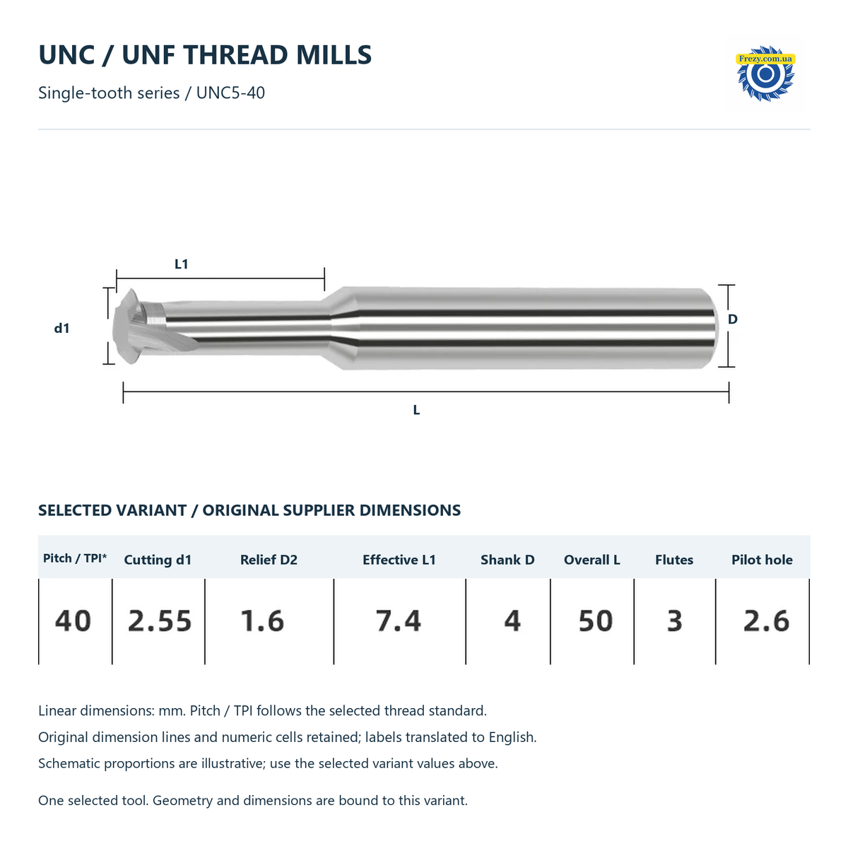 UNC5-40 — размеры и схема FTM27-6545490726DA