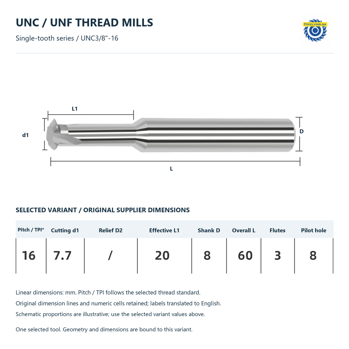 UNC3/8"-16 — размеры и схема FTM27-B431828AFDD1
