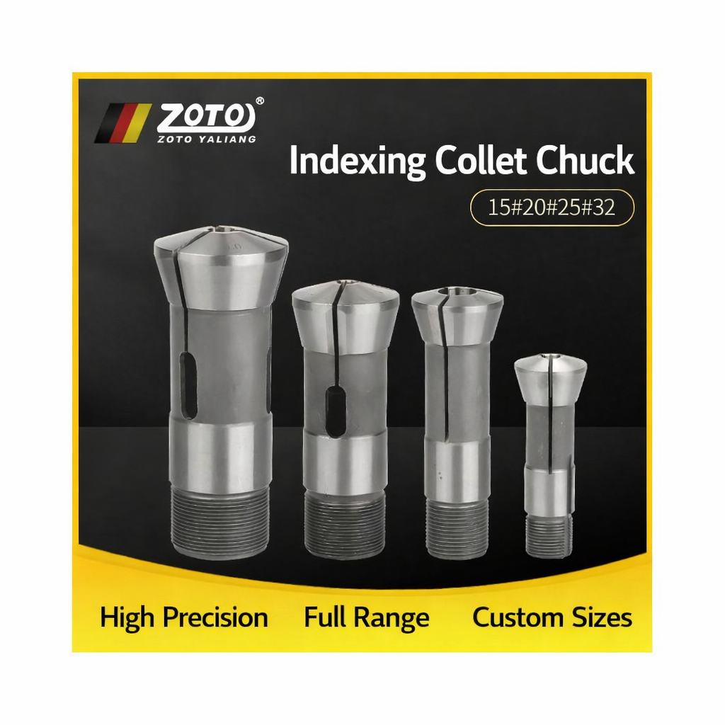 Indexing Collet Chuck 15# 20# 25# 32# — High Precision, Full Range, Custom Sizes