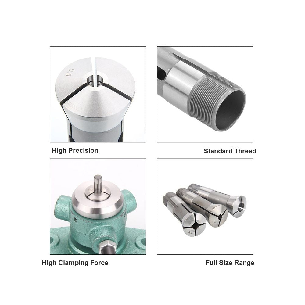 Indexing Collet Chuck — High Precision, Standard Thread, Full Size Range