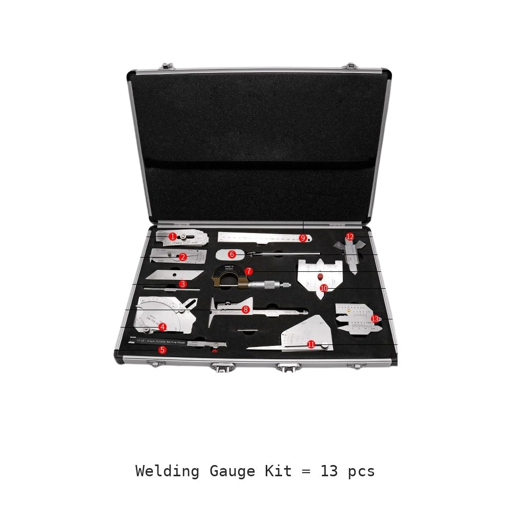 Welding Gauge Kit: 13 pcs