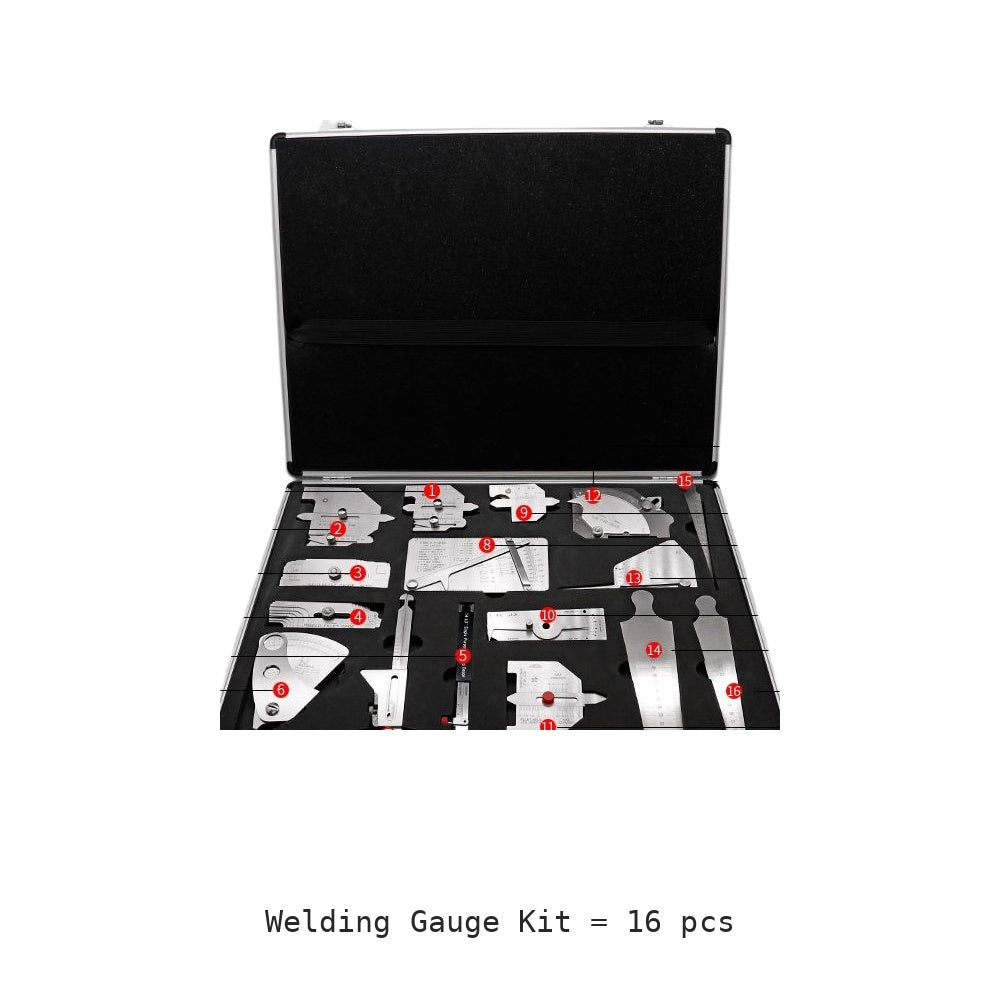 Welding Gauge Kit: 16 pcs