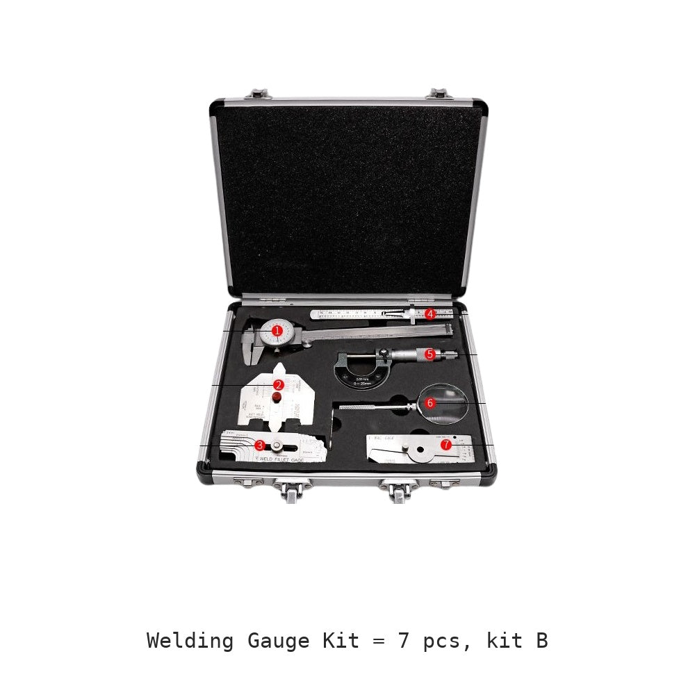 Welding Gauge Kit: 7 pcs, kit B