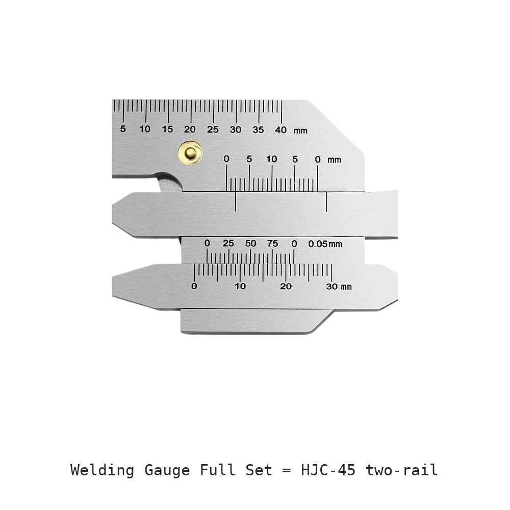 Welding Gauge Full Set: HJC-45 two-rail