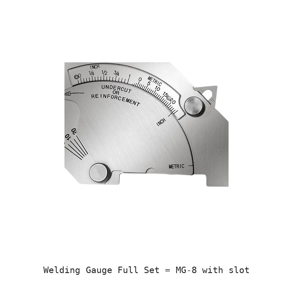 Welding Gauge Full Set: MG-8 with slot